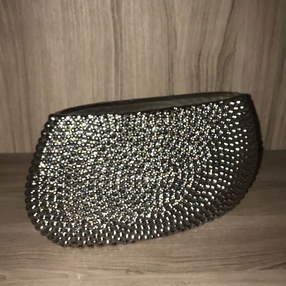 Silver Chrome Textured Vase